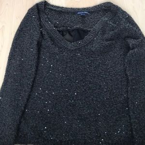 American Eagle Black Sparkle Sweater